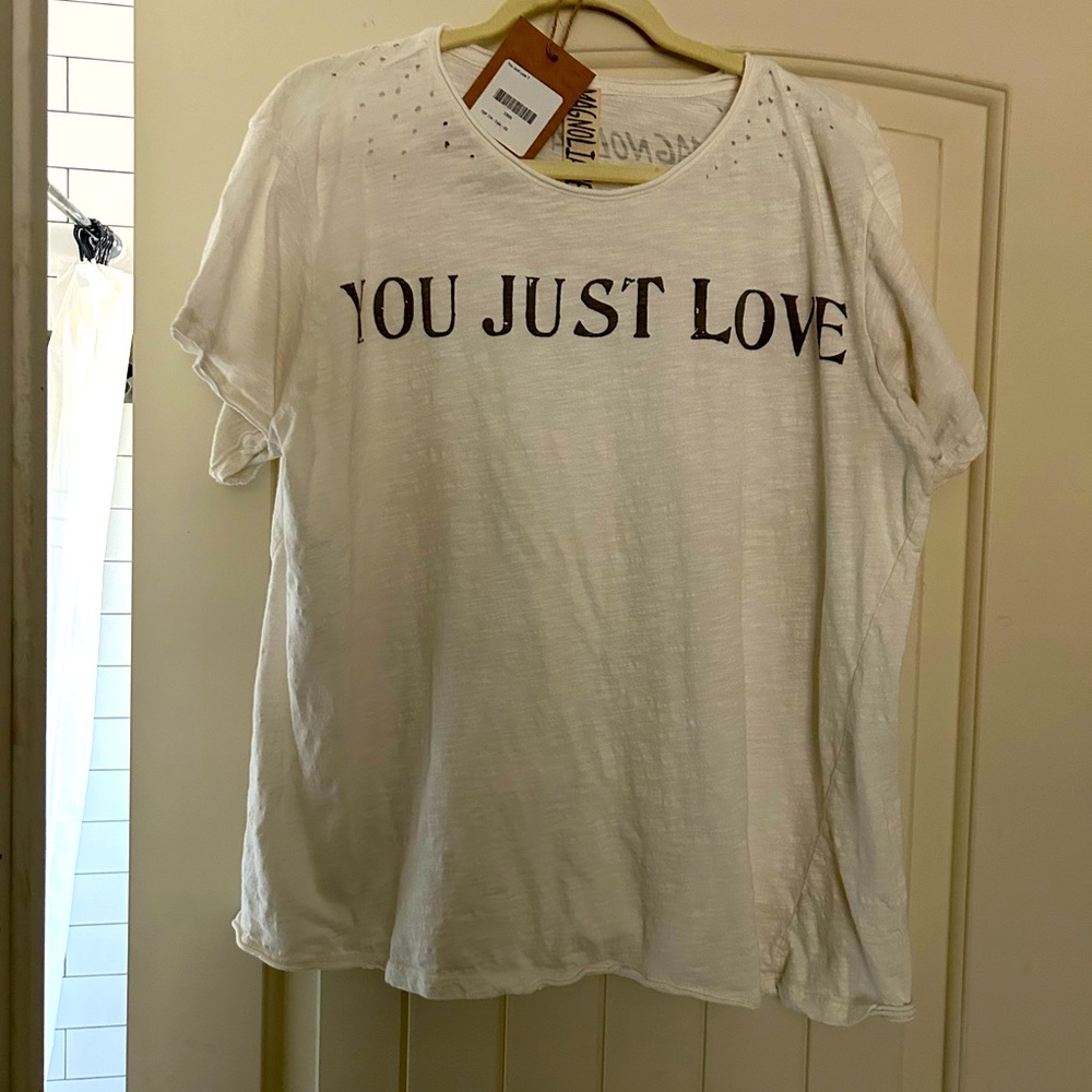 Magnolia Pearl Just Love tee with tag